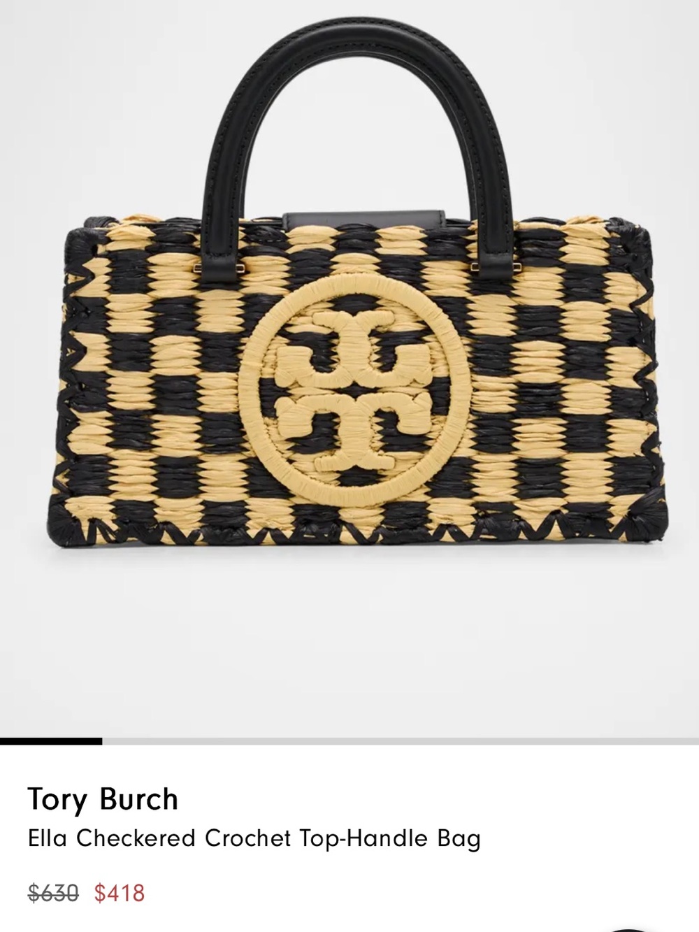 So unique! Tory Burch ELLA HAND-CROCHETED EAST-WEST TOTE - Picture 4 of 12
